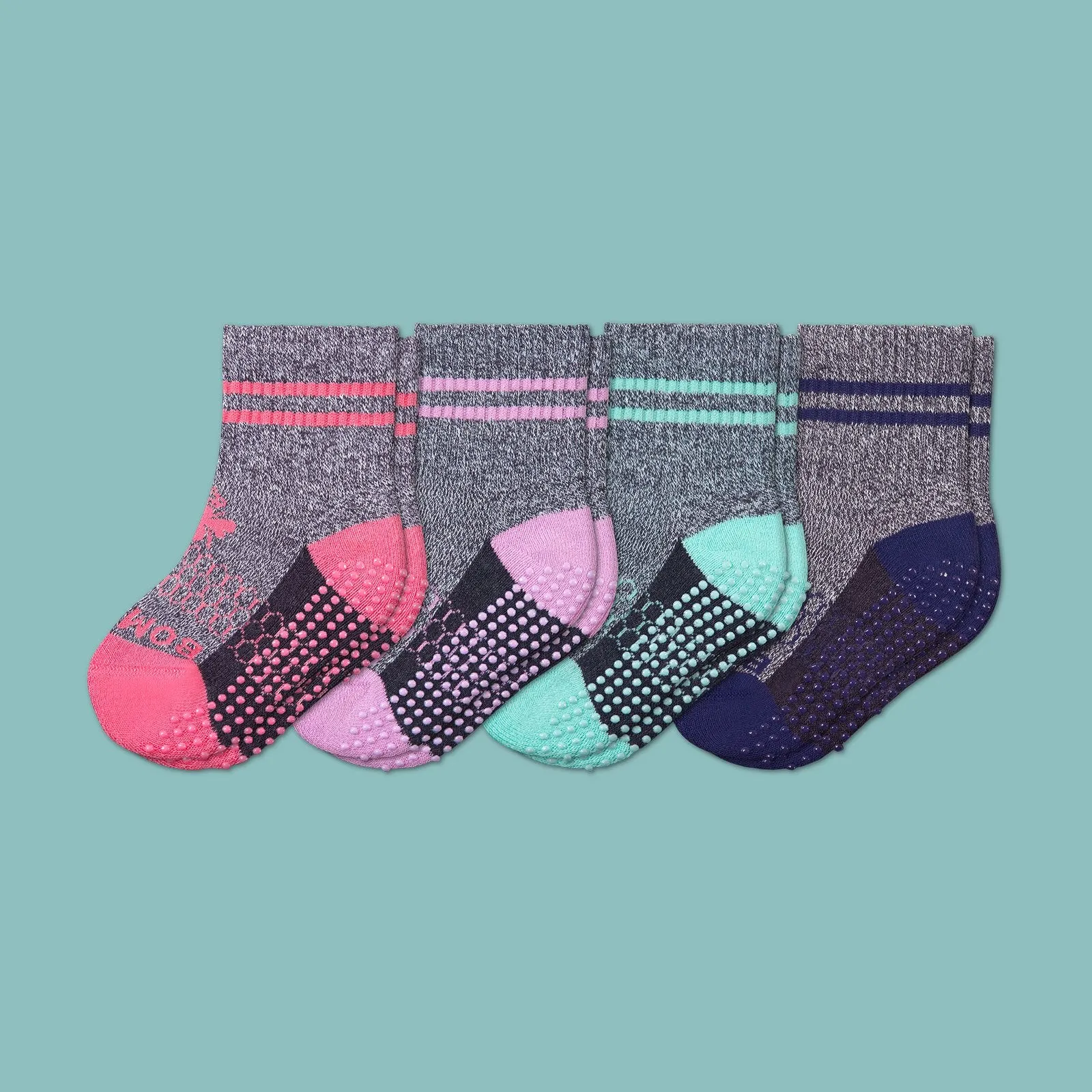 Toddler Gripper Calf Sock 4-Pack