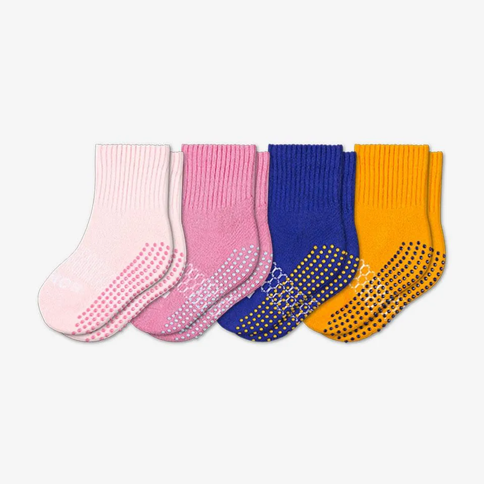 Toddler Gripper Calf Sock 4-Pack