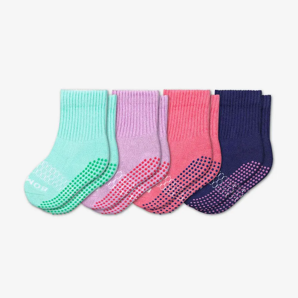 Toddler Gripper Calf Sock 4-Pack