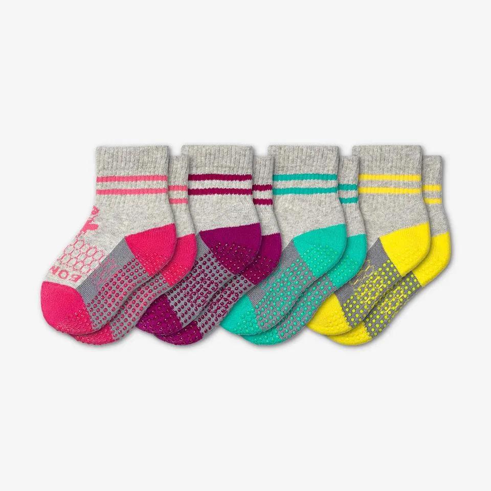 Toddler Gripper Calf Sock 4-Pack