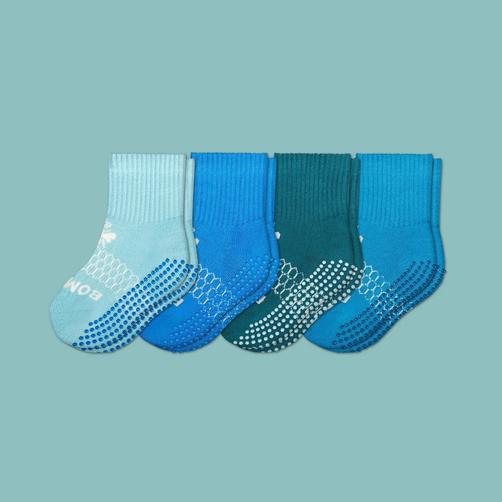 Toddler Gripper Calf Sock 4-Pack