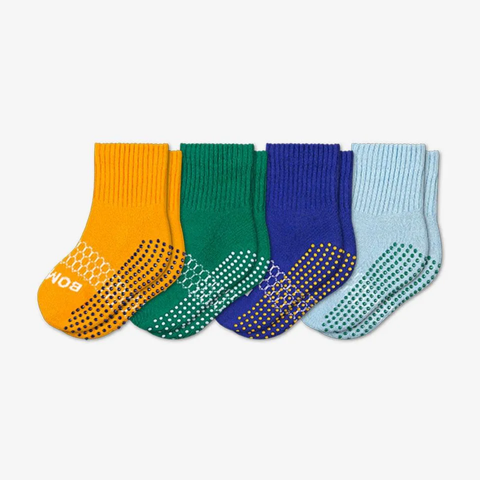 Toddler Gripper Calf Sock 4-Pack