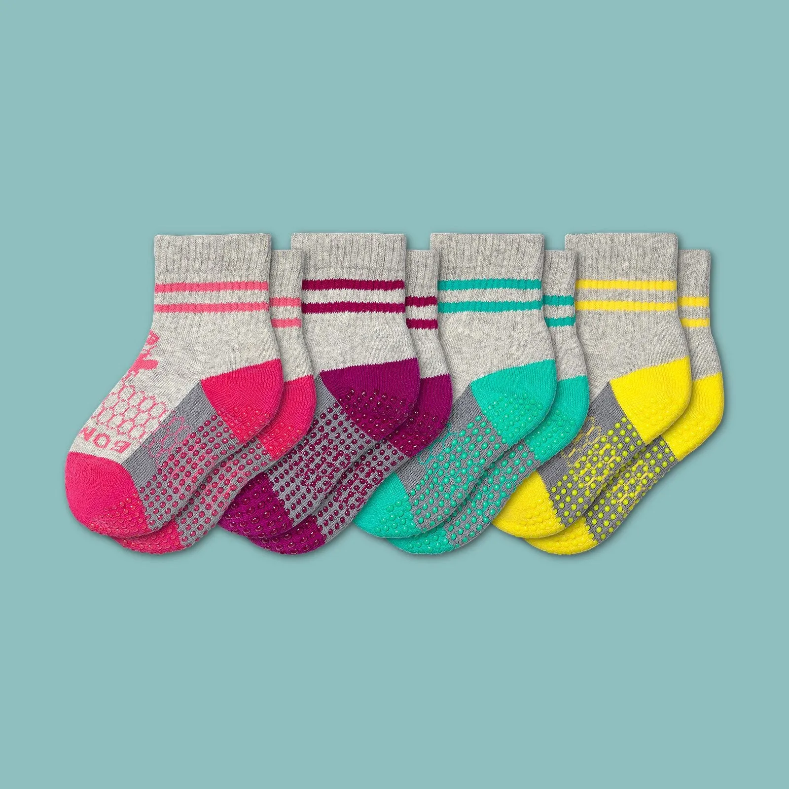 Toddler Gripper Calf Sock 4-Pack