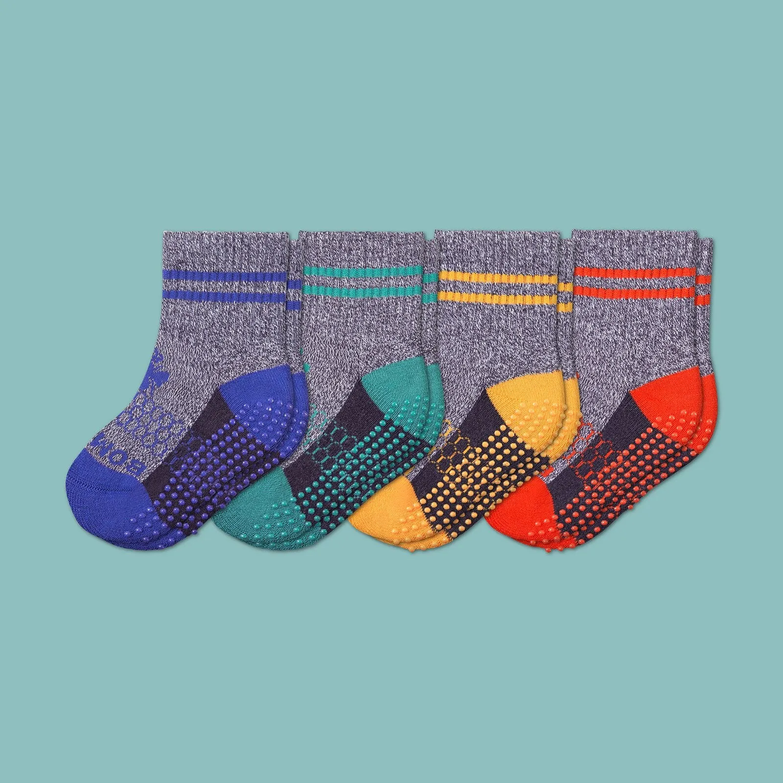 Toddler Gripper Calf Sock 4-Pack