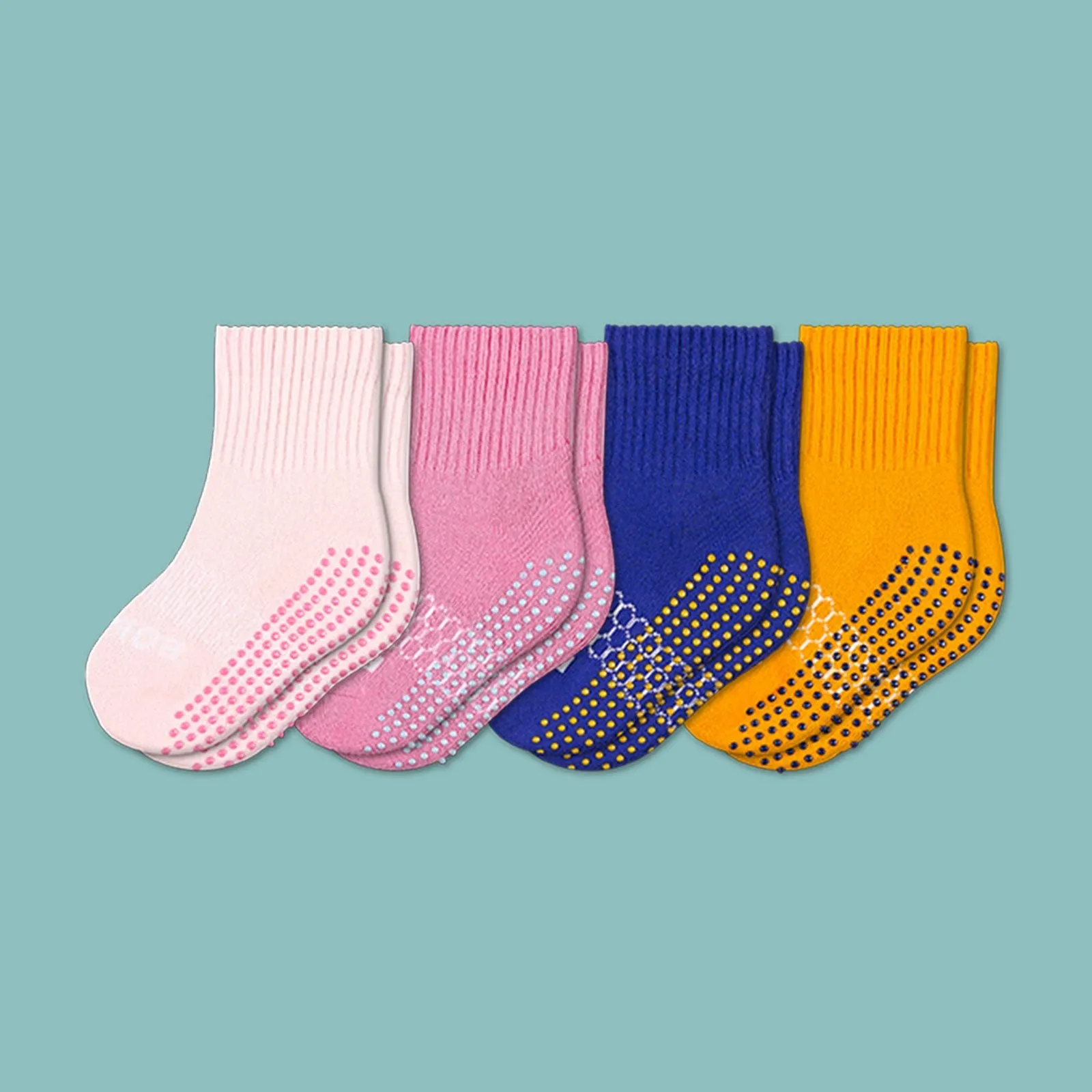 Toddler Gripper Calf Sock 4-Pack