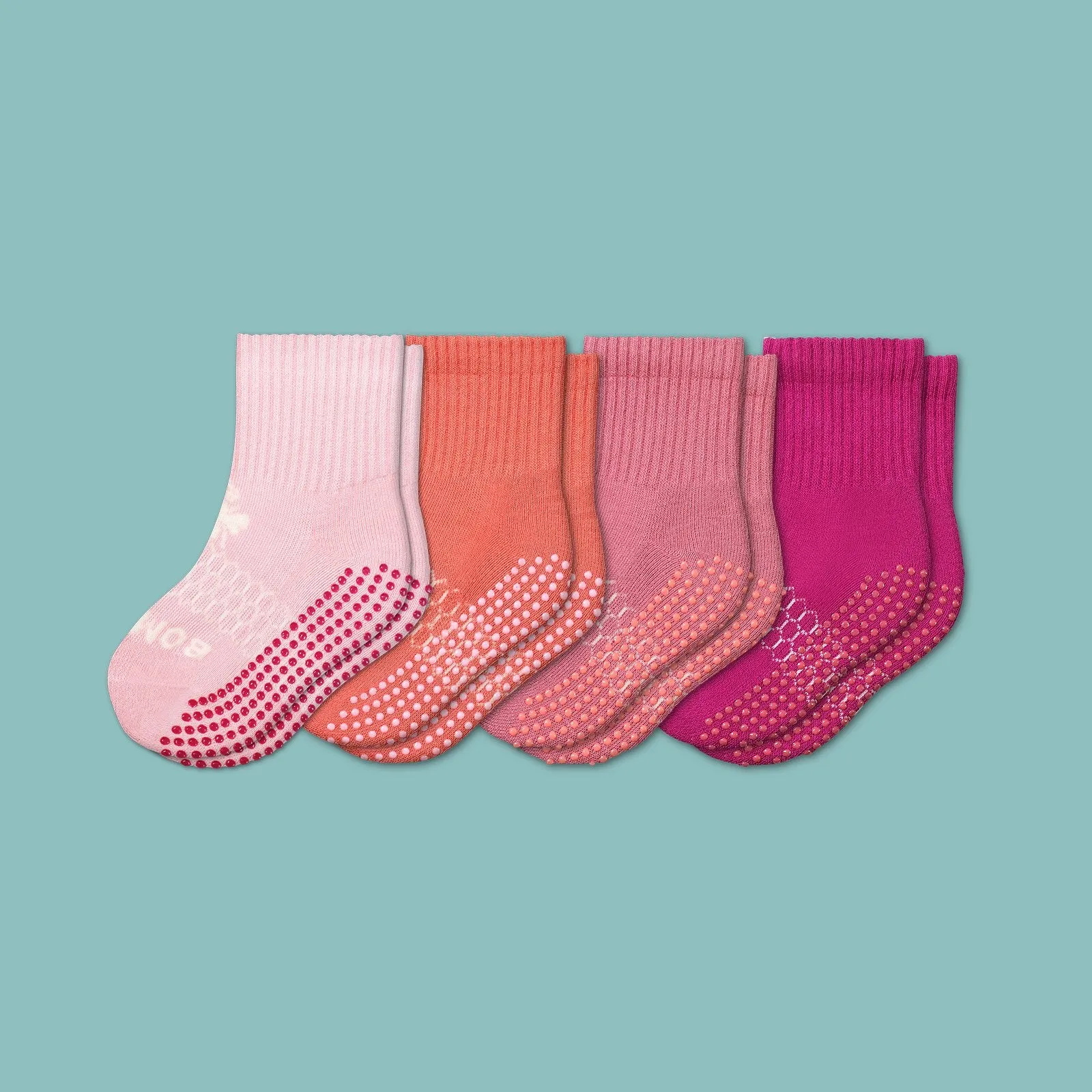 Toddler Gripper Calf Sock 4-Pack