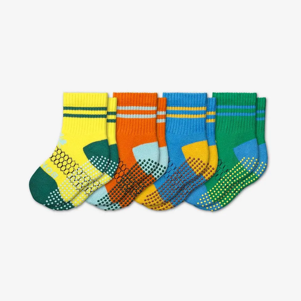 Toddler Gripper Calf Sock 4-Pack