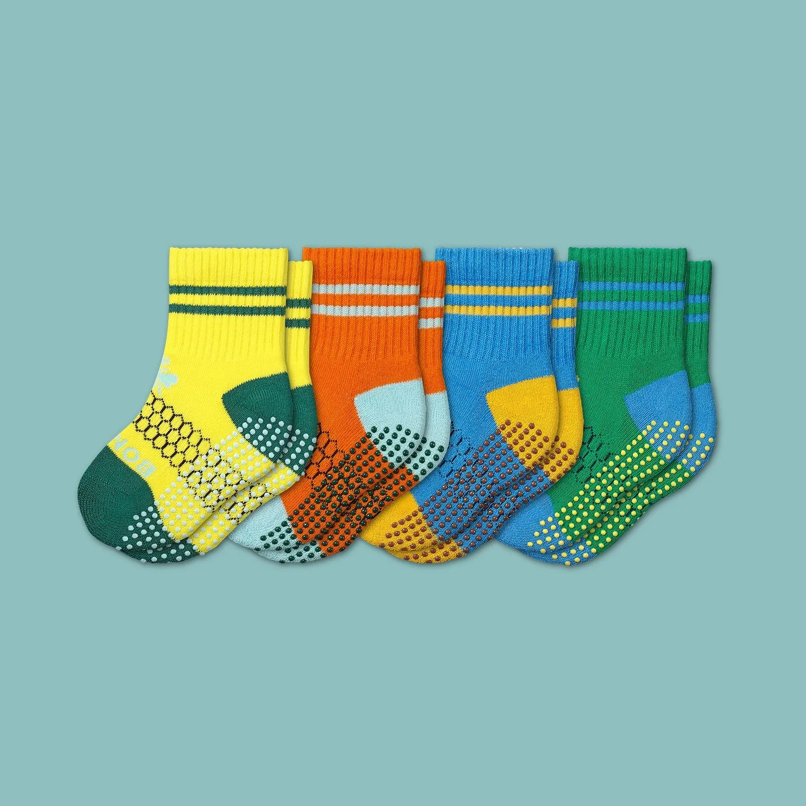 Toddler Gripper Calf Sock 4-Pack