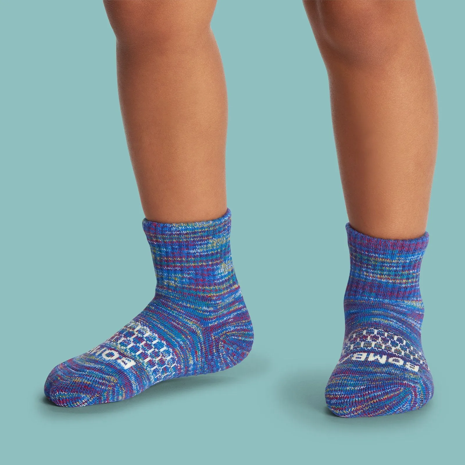 Toddler Space Dye Gripper Calf Sock 8-Pack