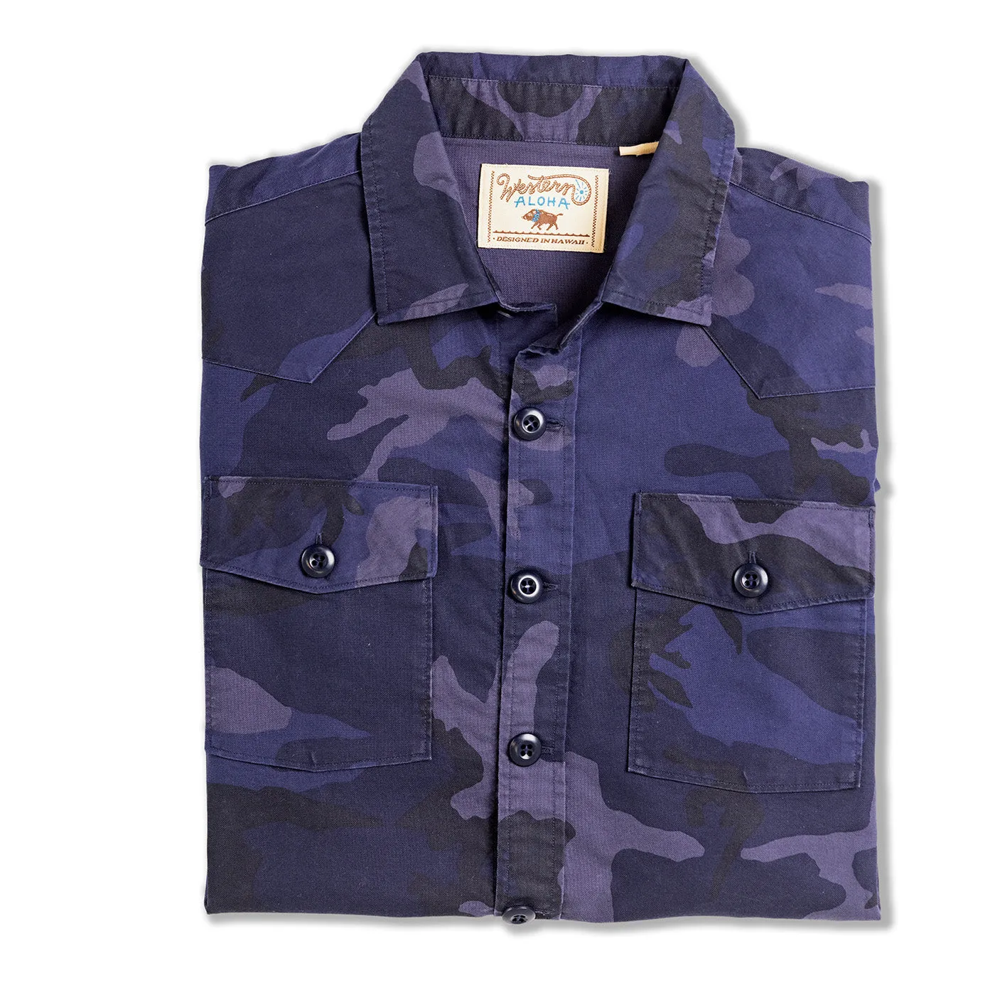 Waimea Overshirt Blue Camo