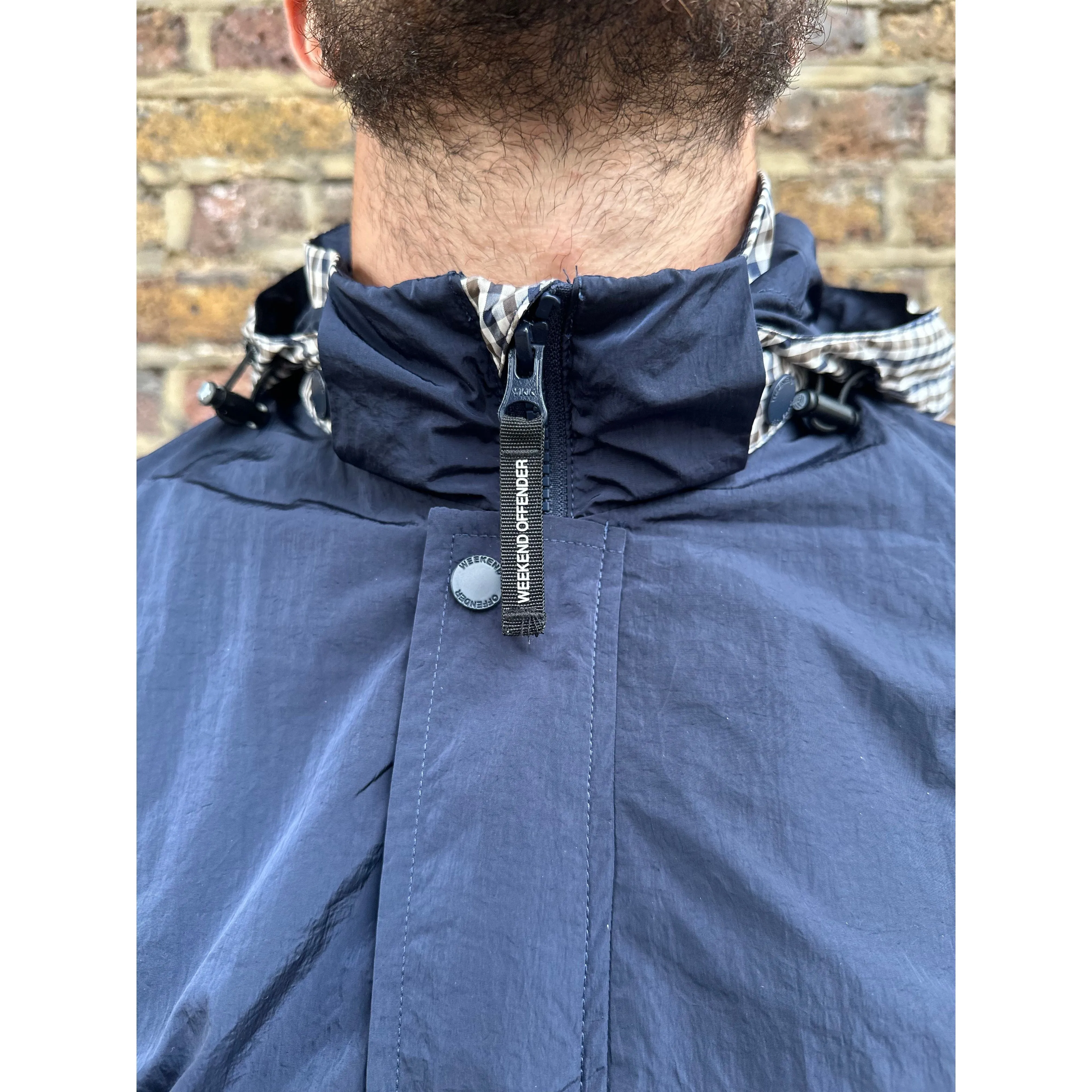 Weekend Offender - Saunders House Check / Navy - Jacket