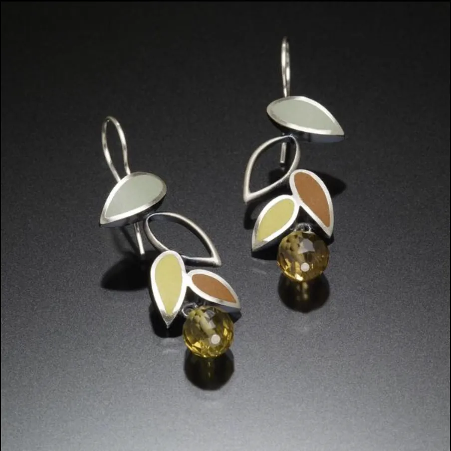 Winter Breeze Leaf Earrings