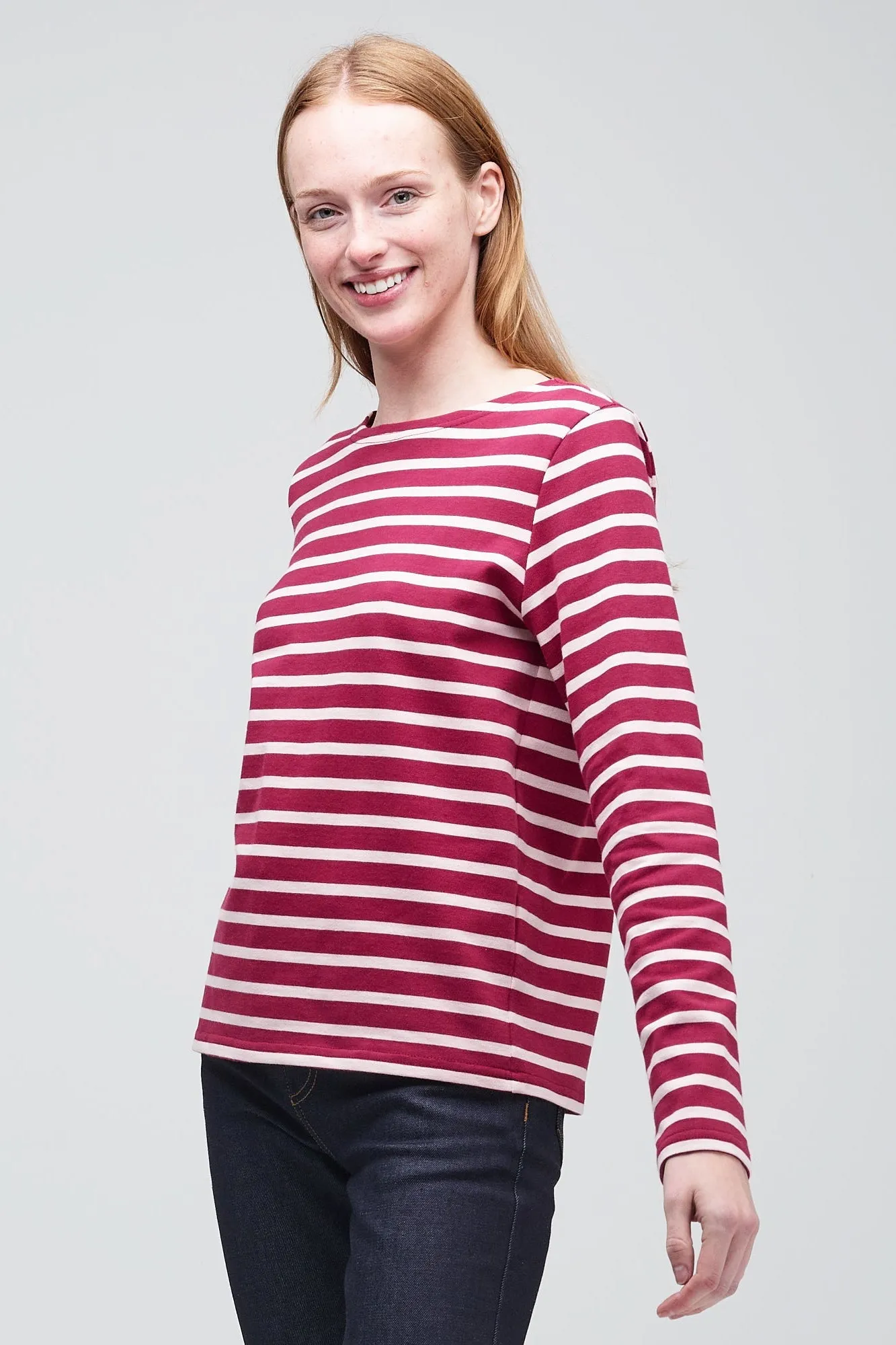 Women's Breton Burgundy/Ecru