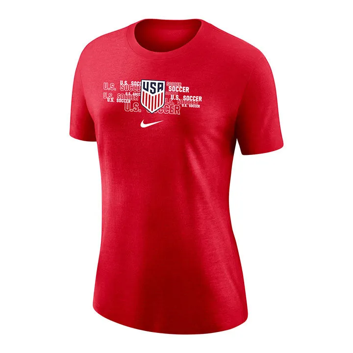 Women's Nike USMNT Repeat States Red Tee