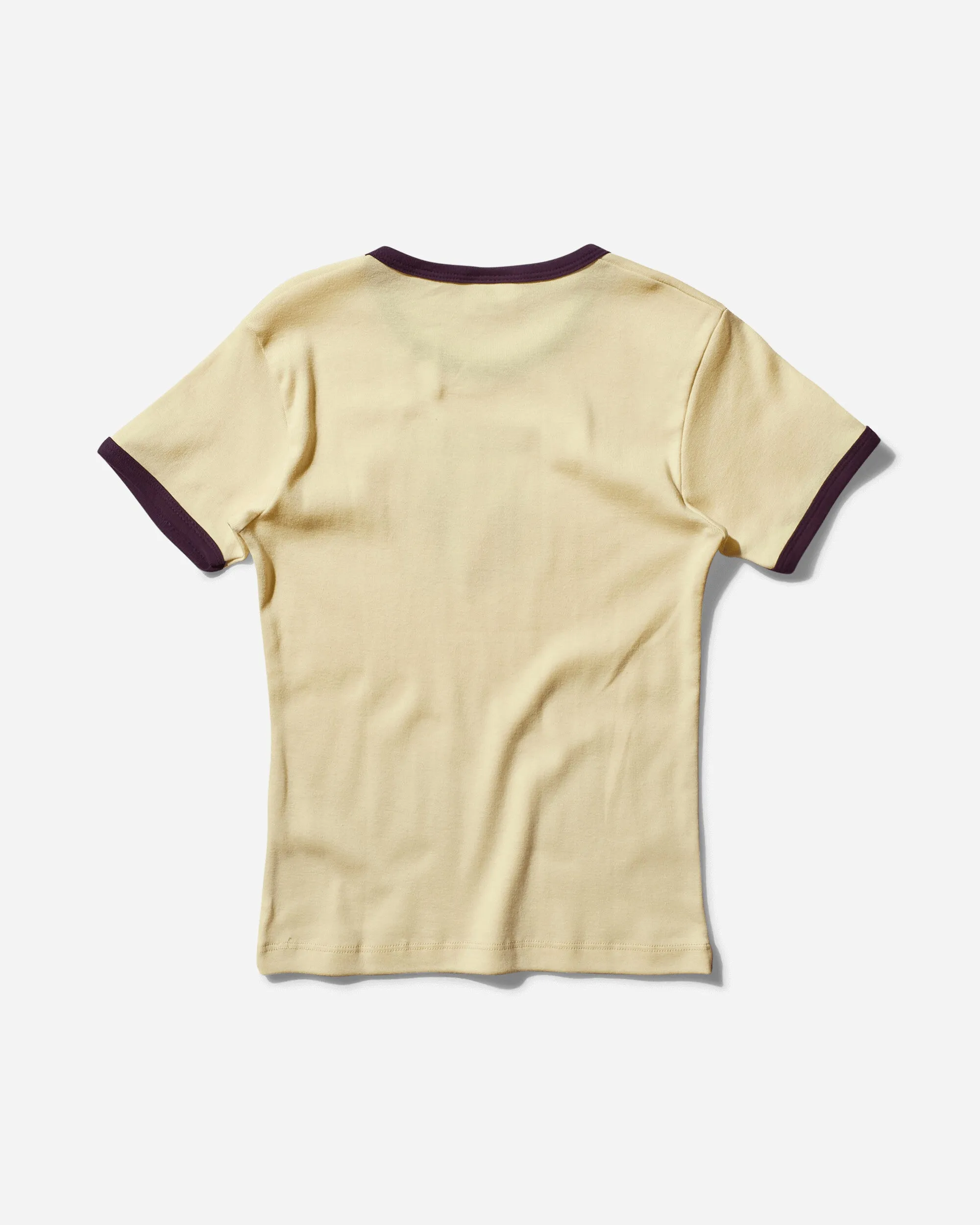 Women's Stupid Bitch Baby Ringer Tee Yellow / Purple